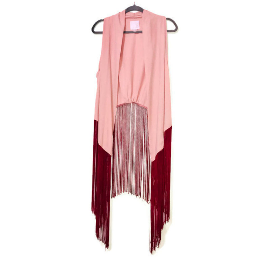 LINE & DOT Fringe Festival Cardigan Vest | AA